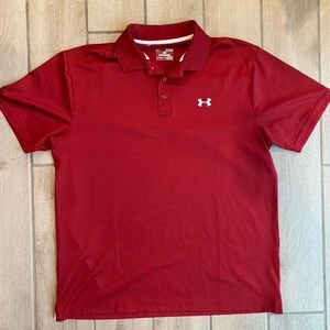 Under Armour red polo